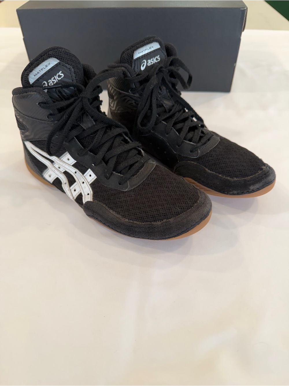 Asics Kids Black & White High-Top Sneakers